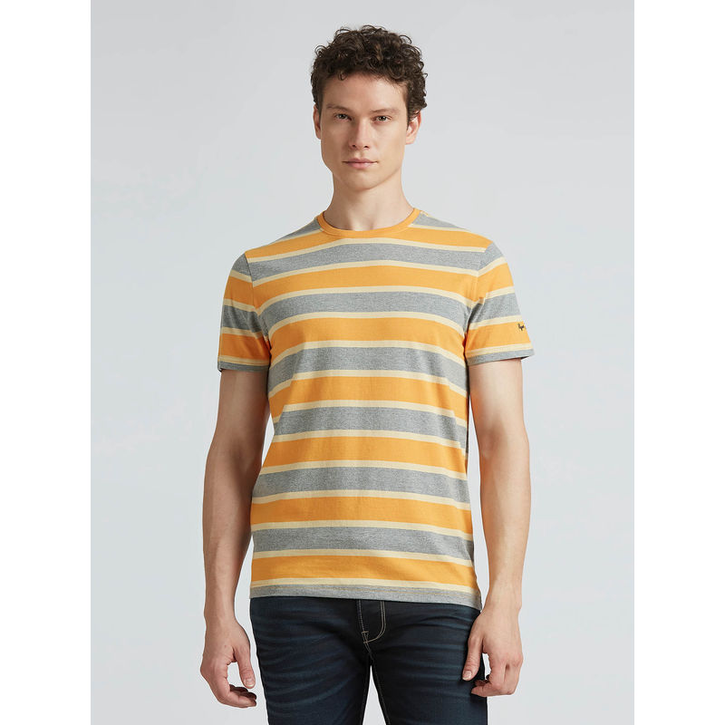 Pepe Jeans Orange Stripes Short Sleeve T-Shirt (S)