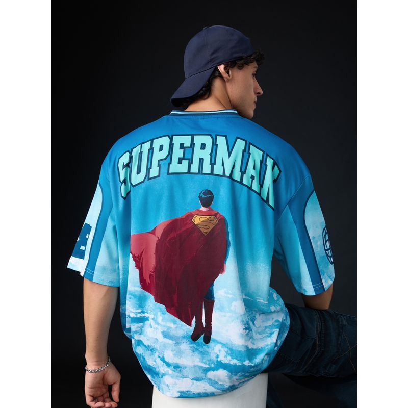 The Souled Store Superman: Rise To The Top Blue T-Shirt (3XL)