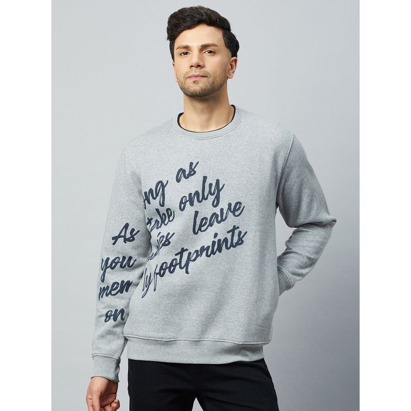 Club York Light Grey Round Neck Sweatshirt (S)
