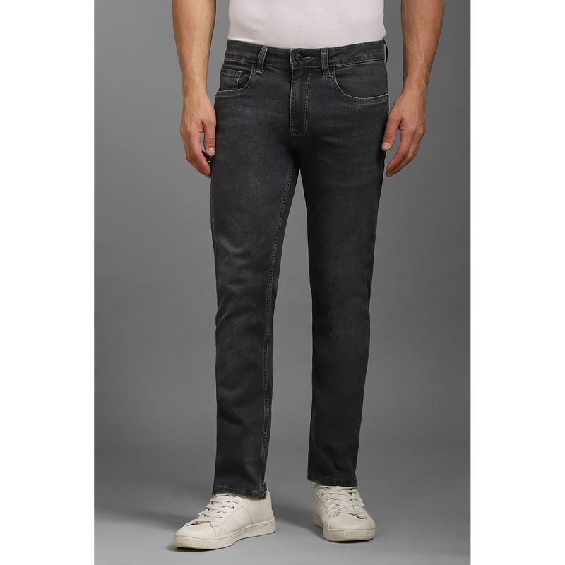 Louis Philippe Men Grey Light Slim Jeans (36)