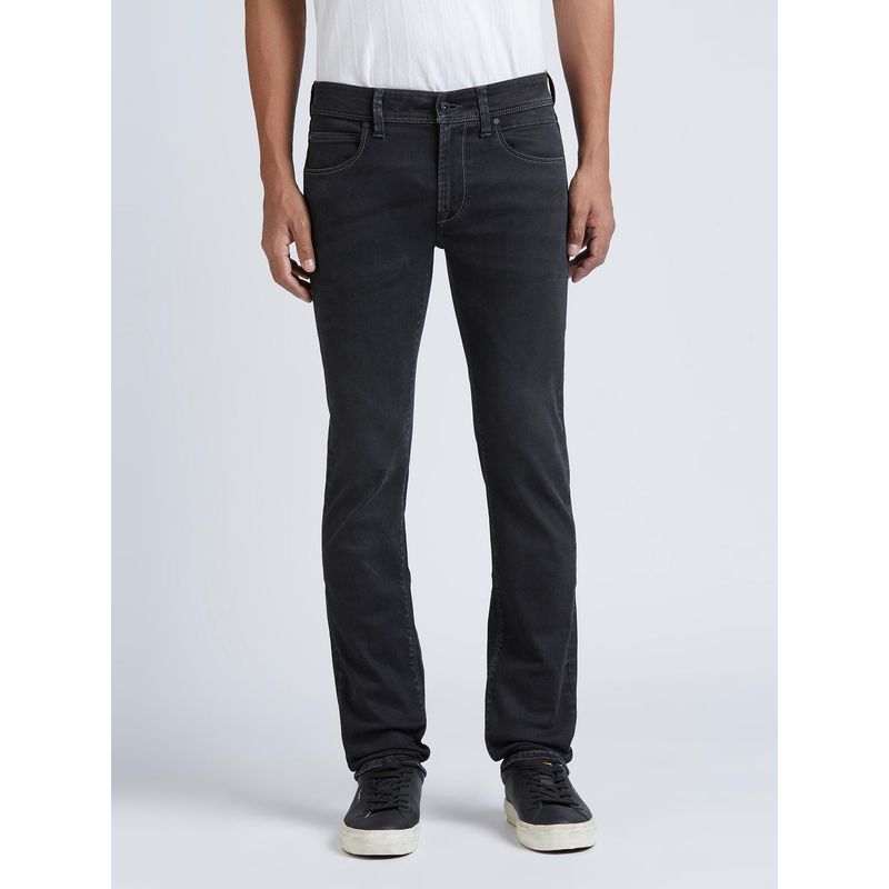 Pepe Jeans Vapour Black Mid Rise Slim Powerflex Jeans (36)