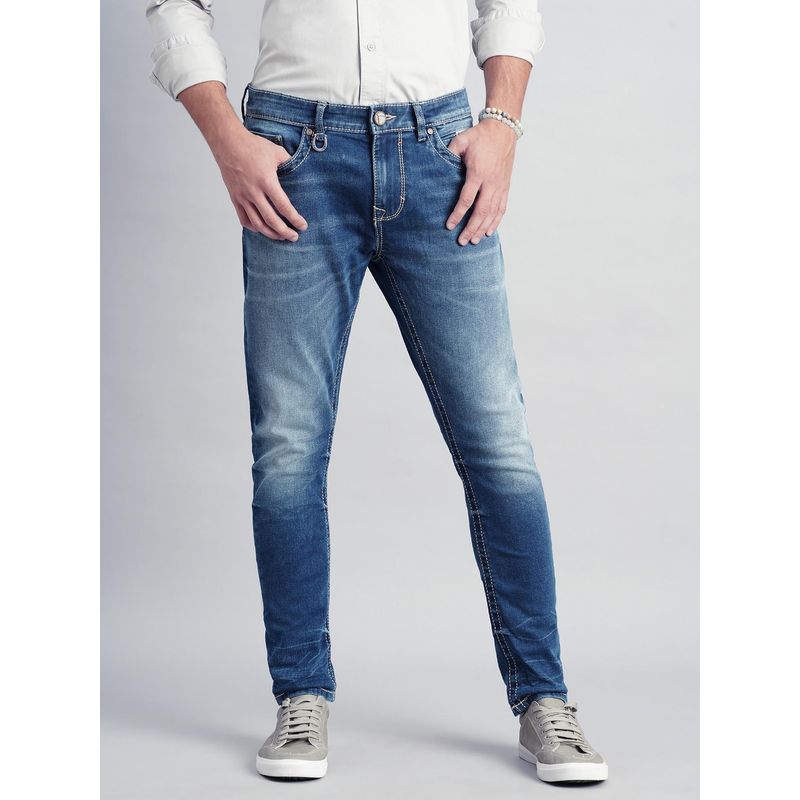 ROOKIES Med Blue 5 Pocket Low-Rise Ankle Length Jeans (34)