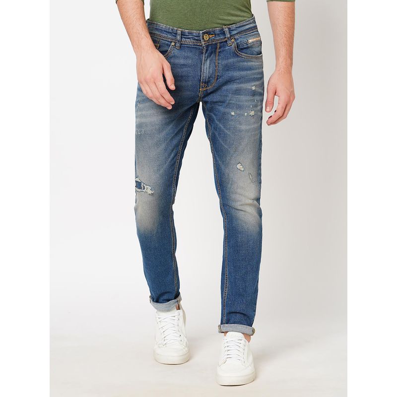 ROOKIES Mens Lowries Slim Jeans with Tapered Ankle (28)