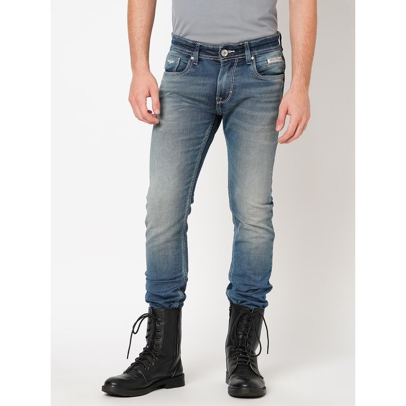 ROOKIES Midrise Knitted Jeans - Slim and Narrow Fit (36)