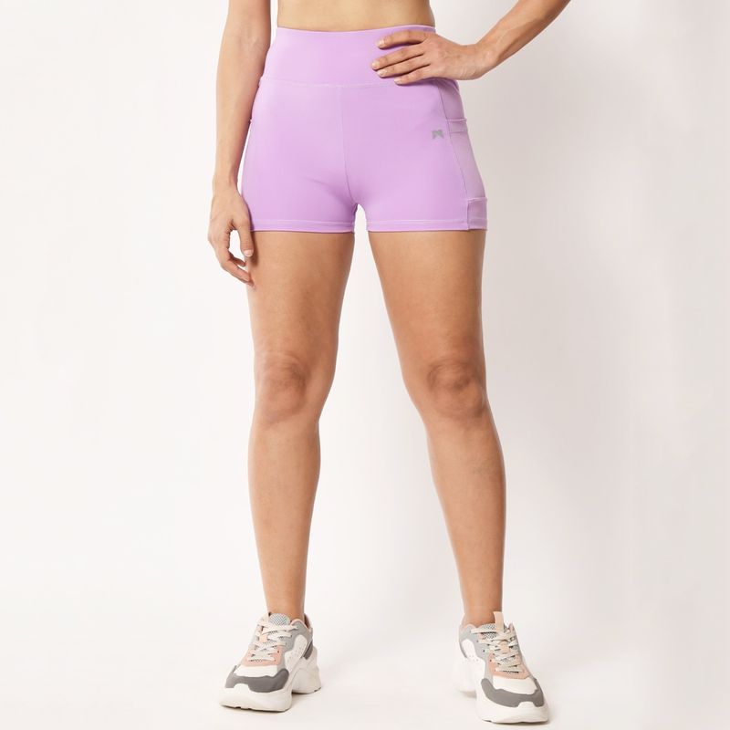 Muscle Torque High Waist Cycling Shorts Purple (S)