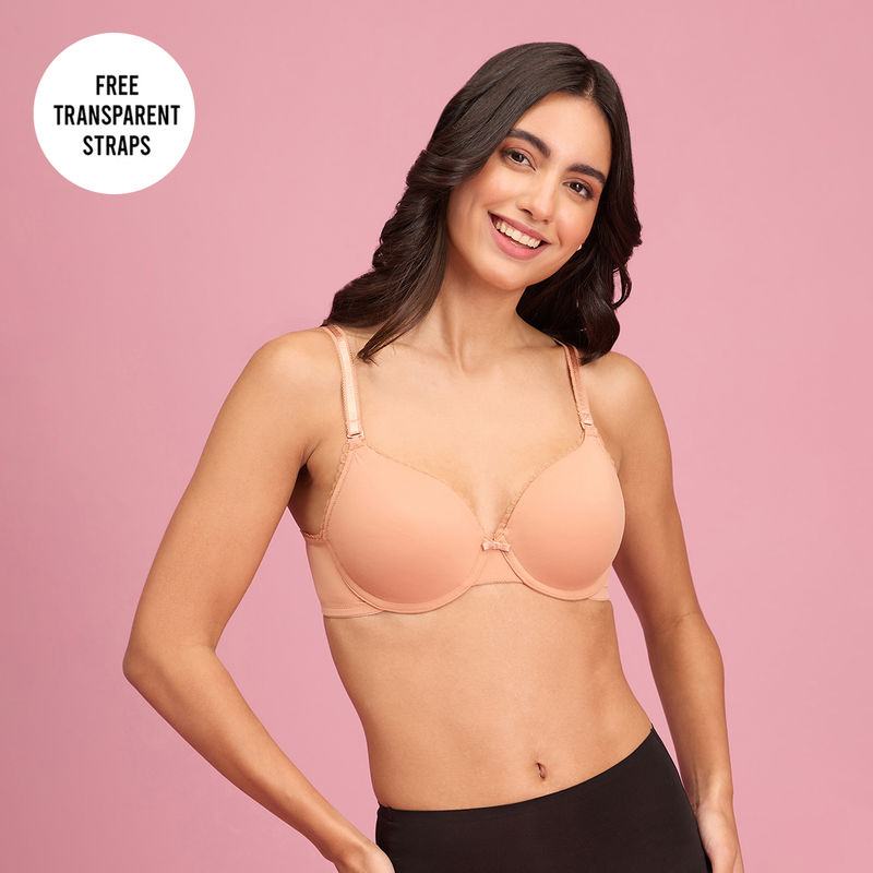 Nykd by Nykaa The Sweetheart Neckline Wired Bra - Clay NYB291 (34D)