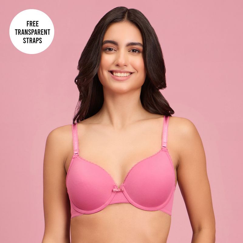 Nykd by Nykaa The Sweetheart Neckline Wired Bra - Rose NYB291 (38D)