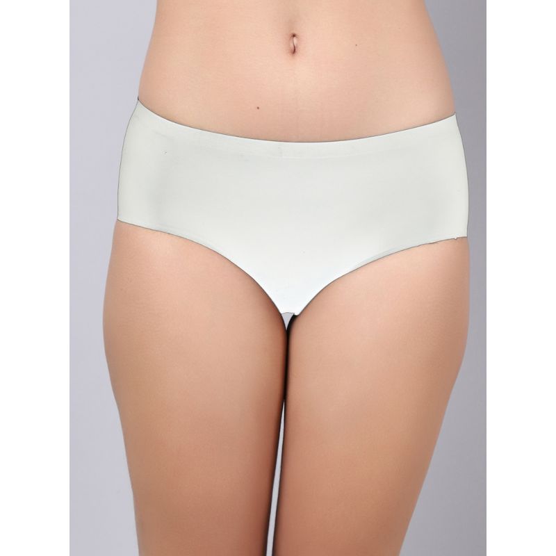 AOBA Women White Solid Seamless Bikini Panty Brief (XS)