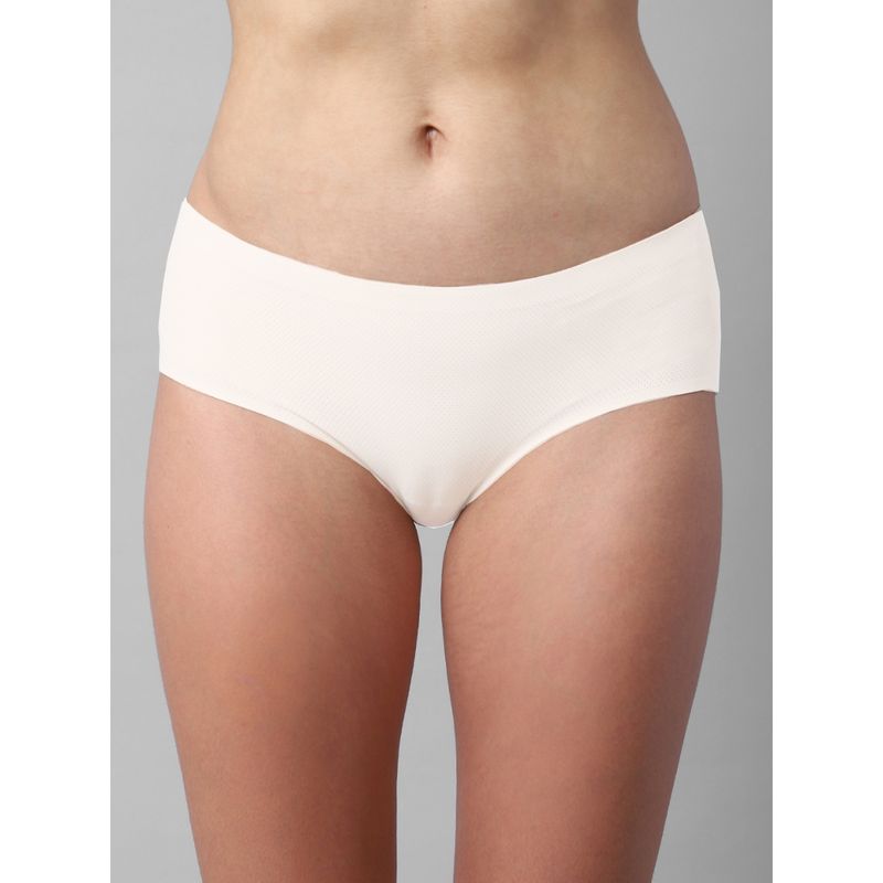 AOBA Women White Solid Seamless Bikini Panty Brief (XS)