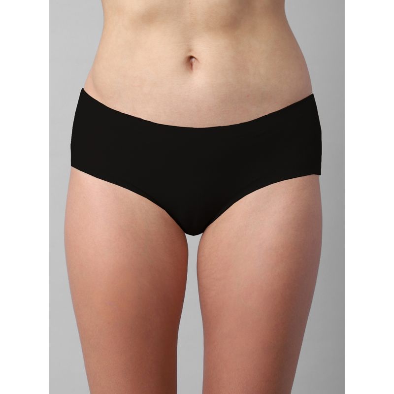 Erotissch Women Black Solid Seamless Bikini Panty Brief (M)