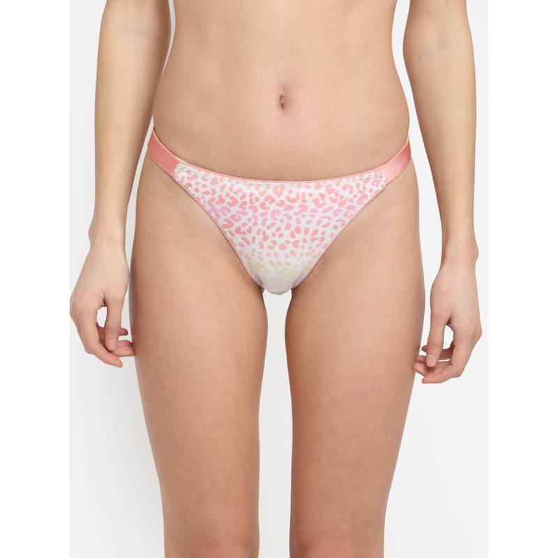 AOBA Women Printed Low-Rise Thong Panty Briefs (L)