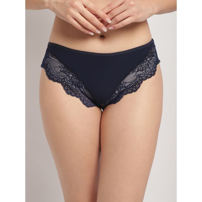 Buy Erotissch Women Blue Lace Bikini Panty Briefs Online