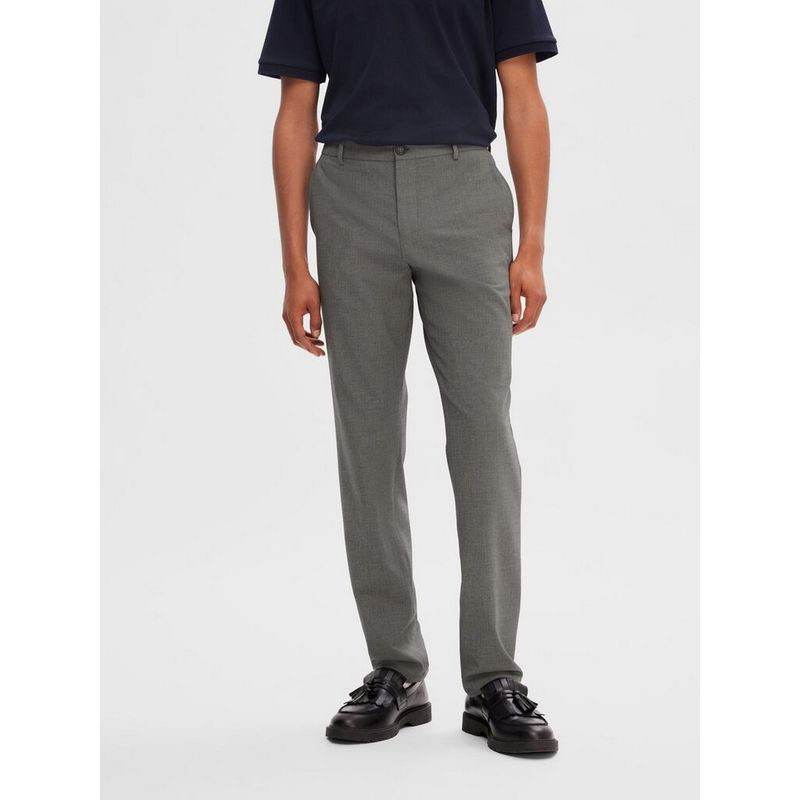 SELECTED HOMME Men Grey Flex Slim Fit Pant (30/32)