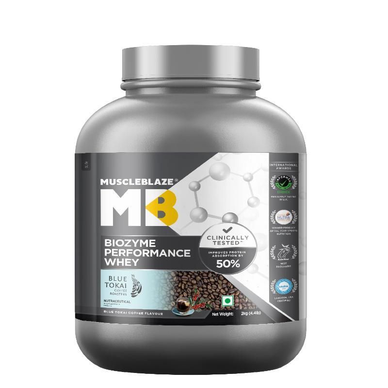 MuscleBlaze Biozyme Performance Whey Protein (Blue Tokai Coffee)