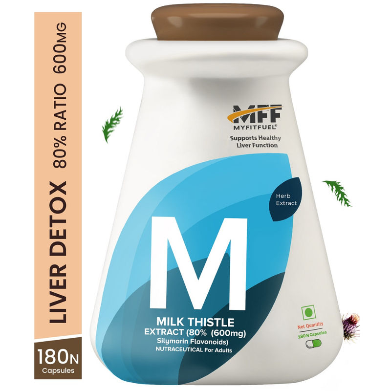 MyFitFuel Milk Thistle Extract (80% Silymarin Flavonoids) 600mg