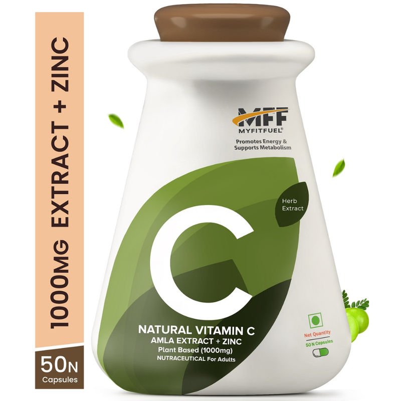 MyFitFuel Natural Vitamin C Amla Extract + Zinc Plant Based 1000mg