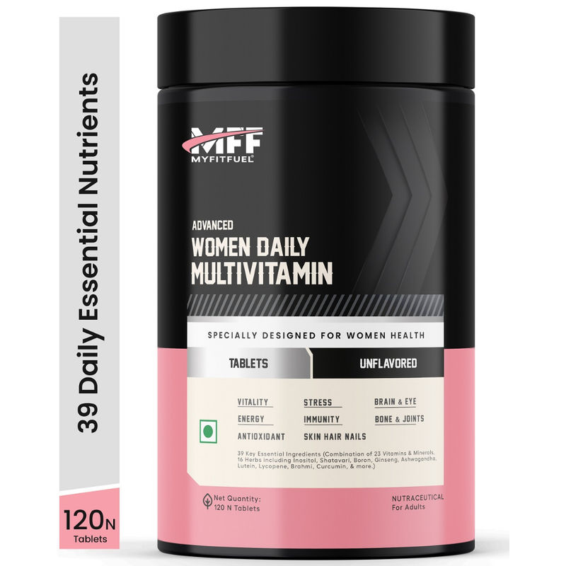 MyFitFuel Women Advance Daily Essential Multivitamin- 37 Herbs, Vitamins & Minerals (120 capsules)