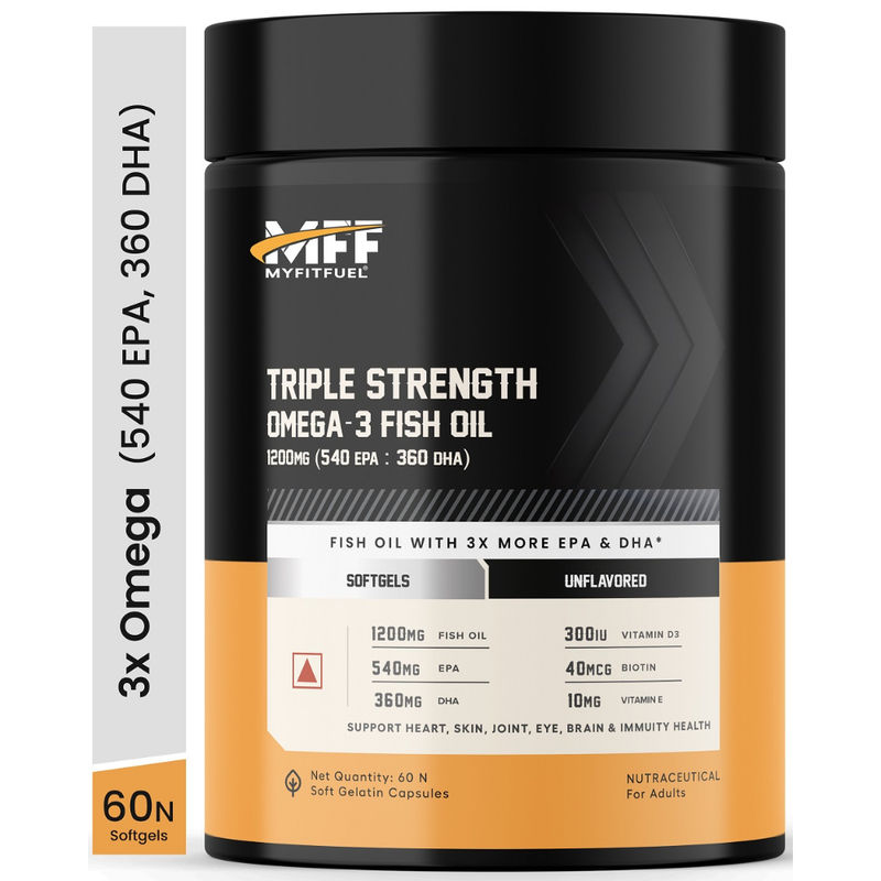 MyFitFuel Triple Strength Omega 3 & Fish Oil Capsules