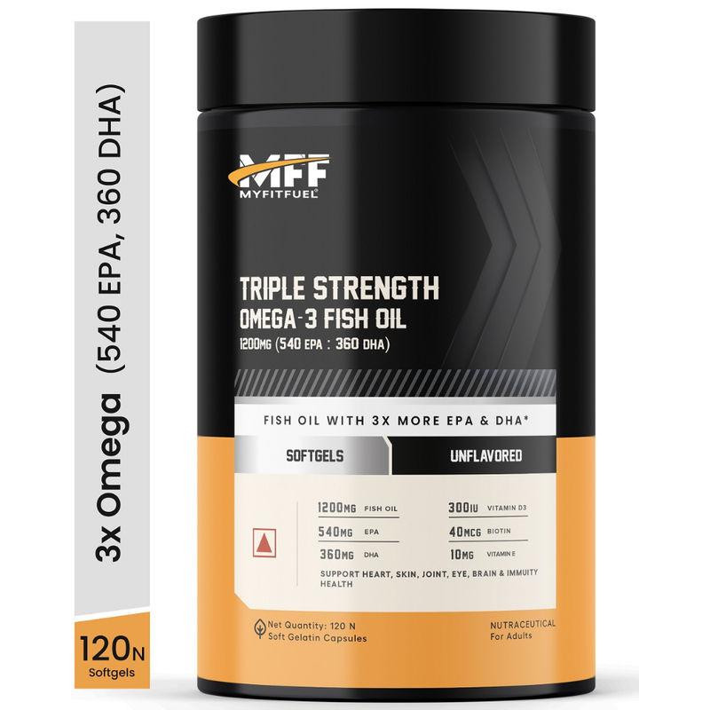 MyFitFuel Triple Strength Omega 3 & Fish Oil Capsules (540EPA 360DHA)