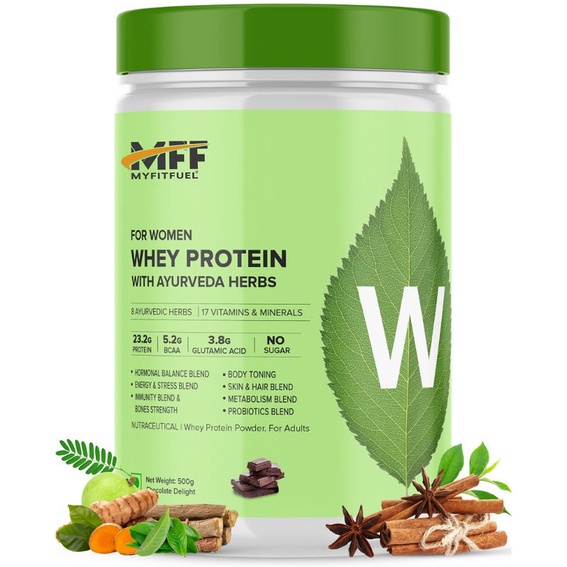 MyFitFuel Women Clean Whey Protein With 25 Ayurveda Herbs - Chocolate Delight