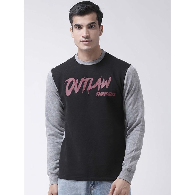 Club York Men Grey Printed Sweatshirt (S) (S)
