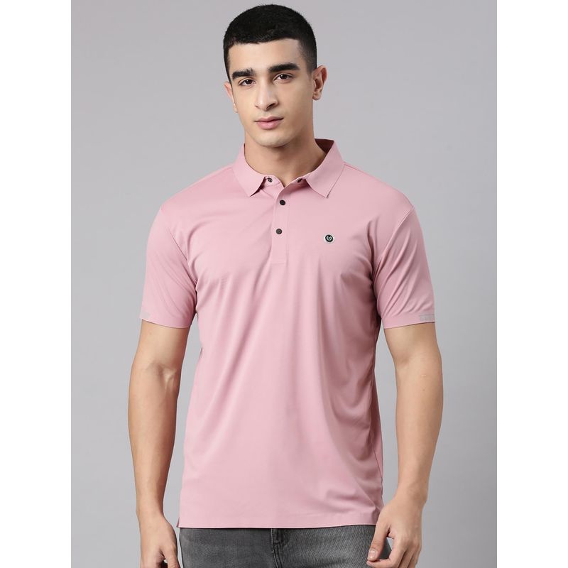 Classic Polo Men'S Pink Slim Fit Solid Premium Cotton Polo T-Shirt (M)