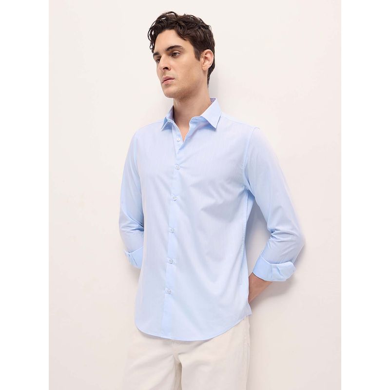 THE BEAR HOUSE Blue Stripes Regular Fit Shirt (S)