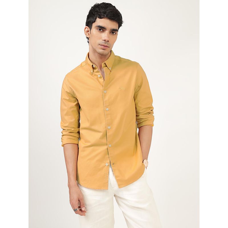 MANAMEA MENS POLYESTER SHIRT YELLOW