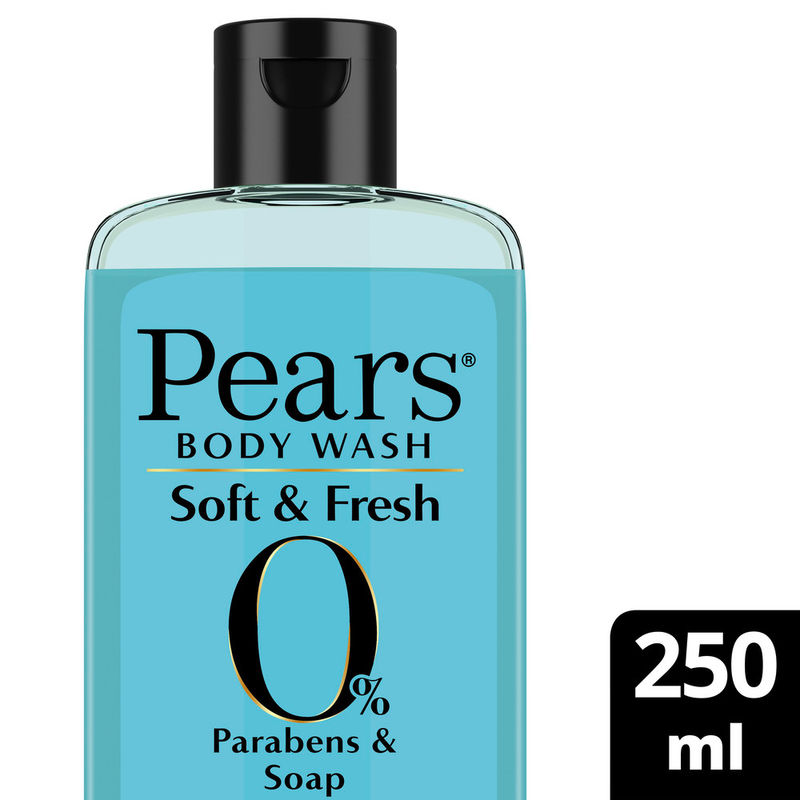 Pears Soft and Fresh Body Wash Paraben Free Shower Gel with Mint Extracts