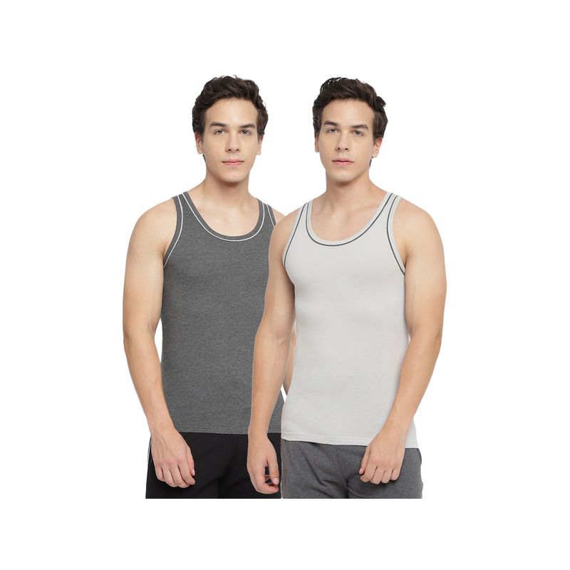 La Intimo Multicolor Modish Regular Gym Vest (S)