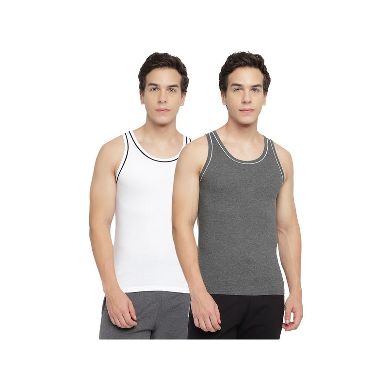 La Intimo Multicolor Solid Gym Vest (M)