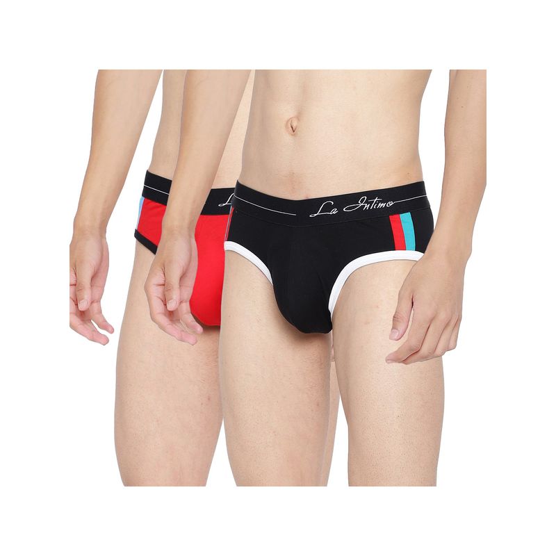 La Intimo Multicolor Double Stripe Classic Brief (S)