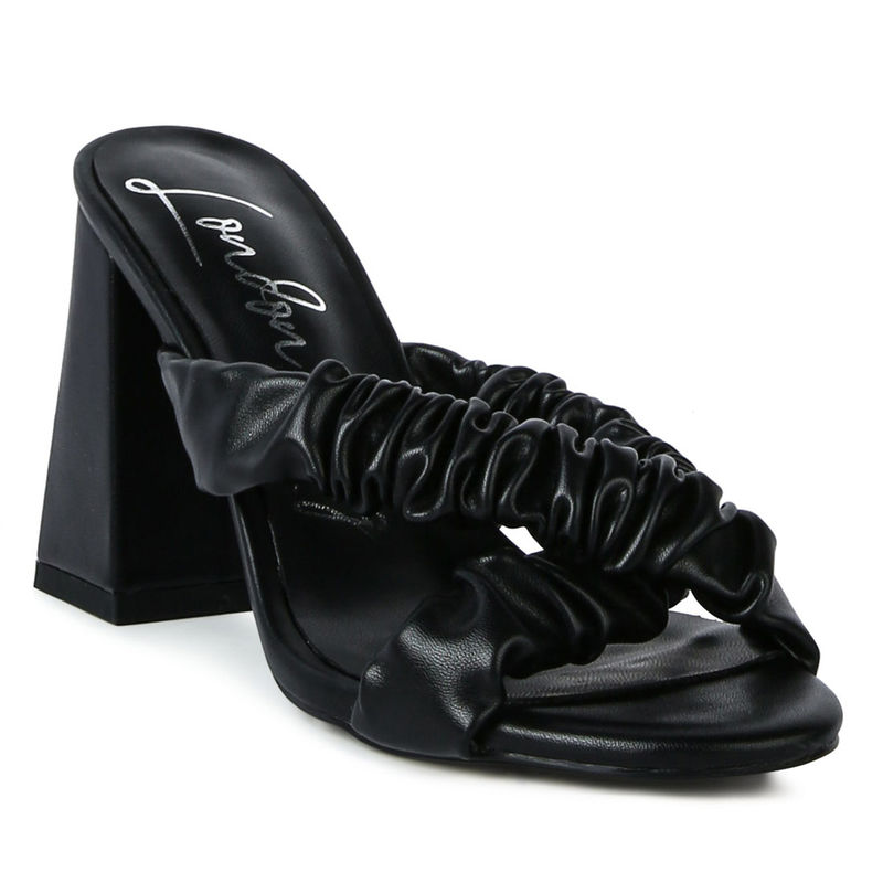 London Rag Solid Black Heels (EURO 39)