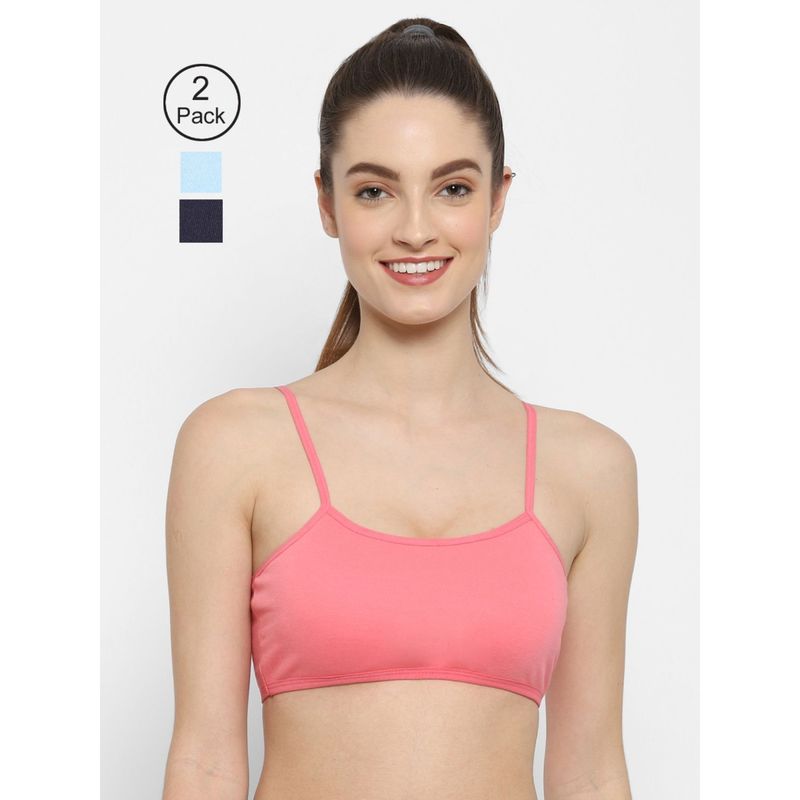 Floret Non Padded & Wire Free Full Coverage Sports Bra (Pack of 3) (30B)