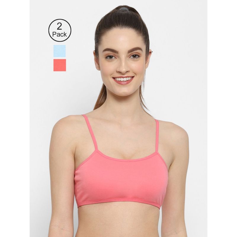 Floret Non Padded & Wire Free Full Coverage Sports Bra (Pack of 3) (30B)