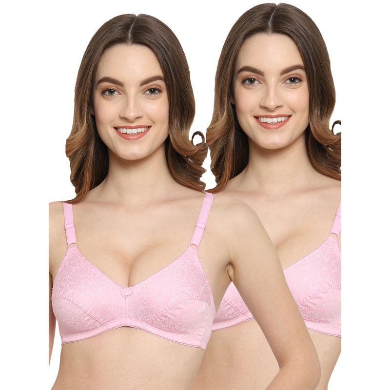 Floret Non Padded Medium Coverage T-Shirt Bra (Pack of 2) (30B)