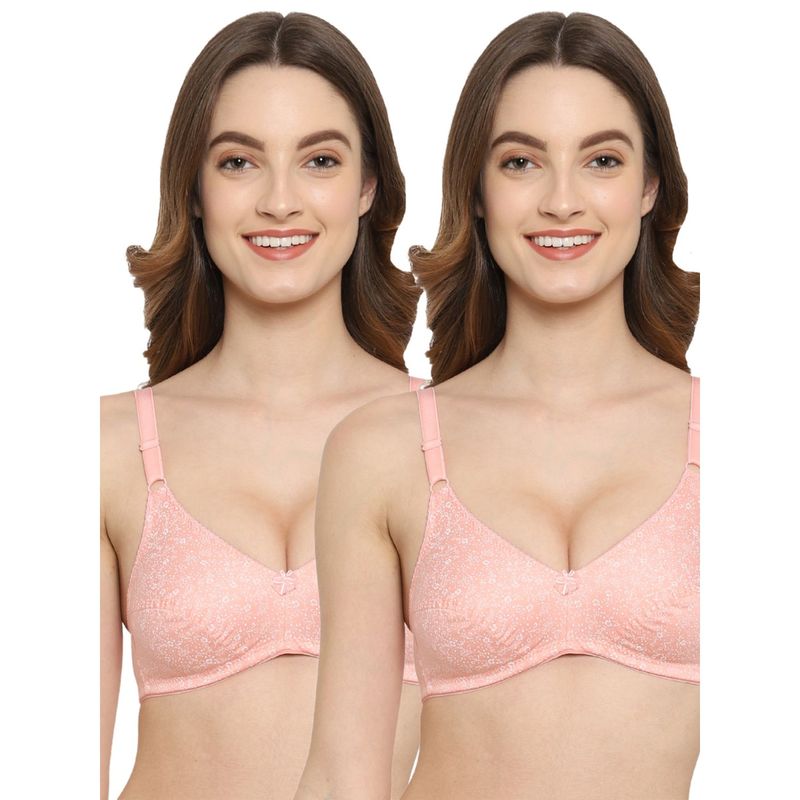 Floret Non Padded Medium Coverage T-Shirt Bra (Pack of 2) (34B)
