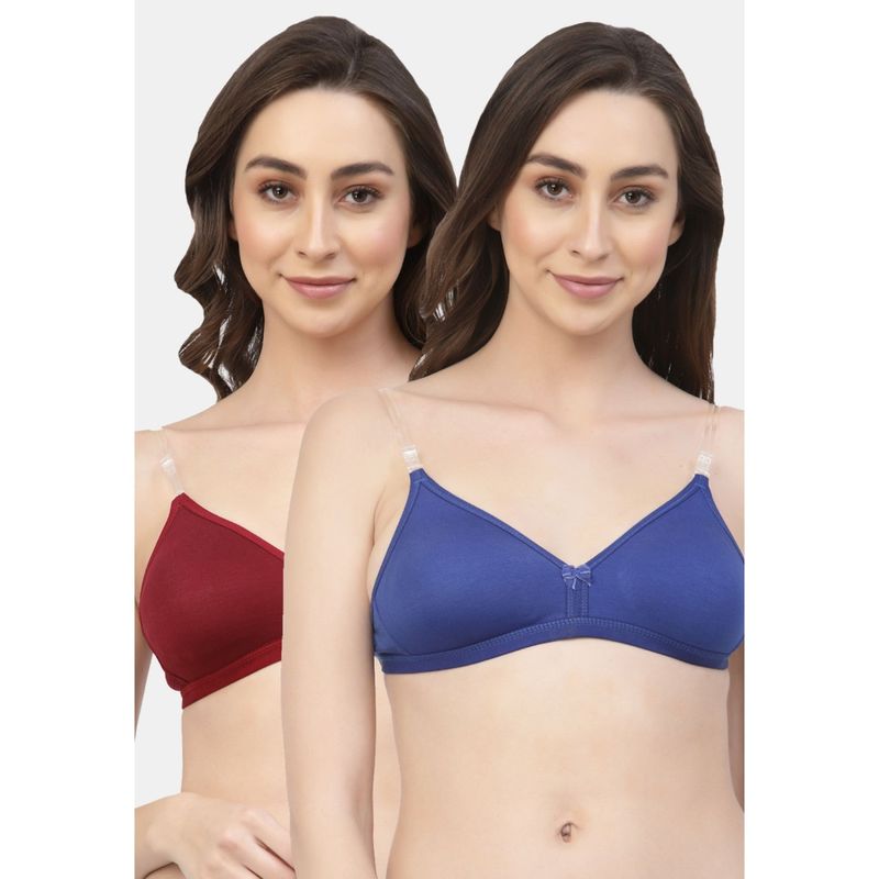 Floret Non Padded & Wire Free Medium Coverage Backless Bra (Pack of 2) (30B)