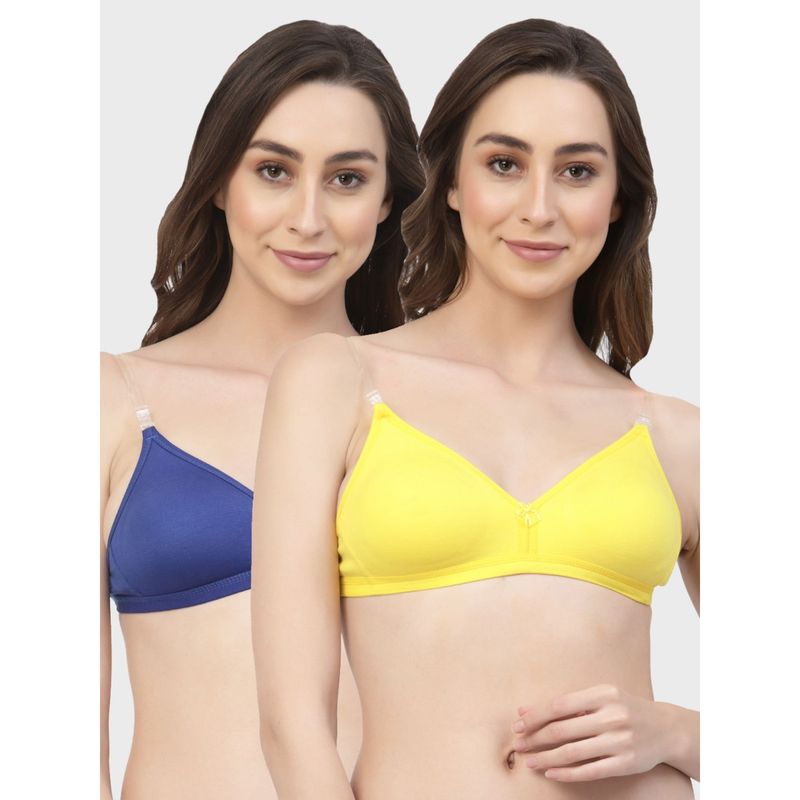 Floret Non Padded & Wire Free Medium Coverage Backless Bra (Pack of 2) (30B)