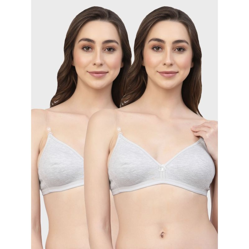 Floret Non Padded & Wire Free Medium Coverage Backless Bra (Pack of 2) (32B)