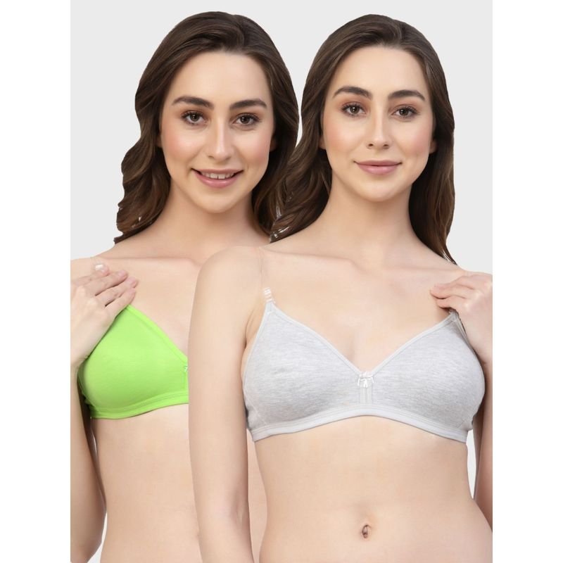 Floret Non Padded & Wire Free Medium Coverage Backless Bra (Pack of 2) (30B)