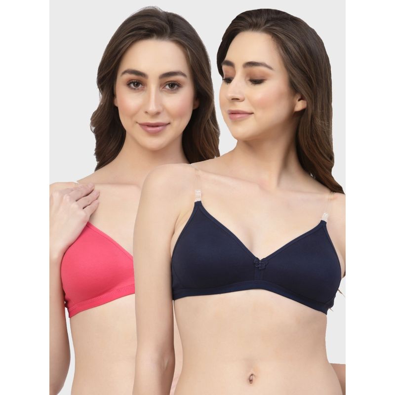 Floret Non Padded & Wire Free Medium Coverage Backless Bra (Pack of 2) (30B)