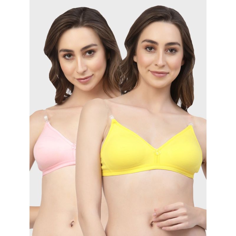 Floret Non Padded & Wire Free Medium Coverage Backless Bra (Pack of 2) (30B)