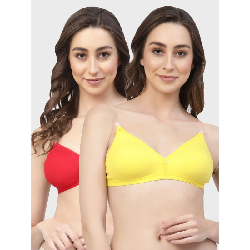 Floret Non Padded & Wire Free Medium Coverage Backless Bra (Pack of 2) (30B)