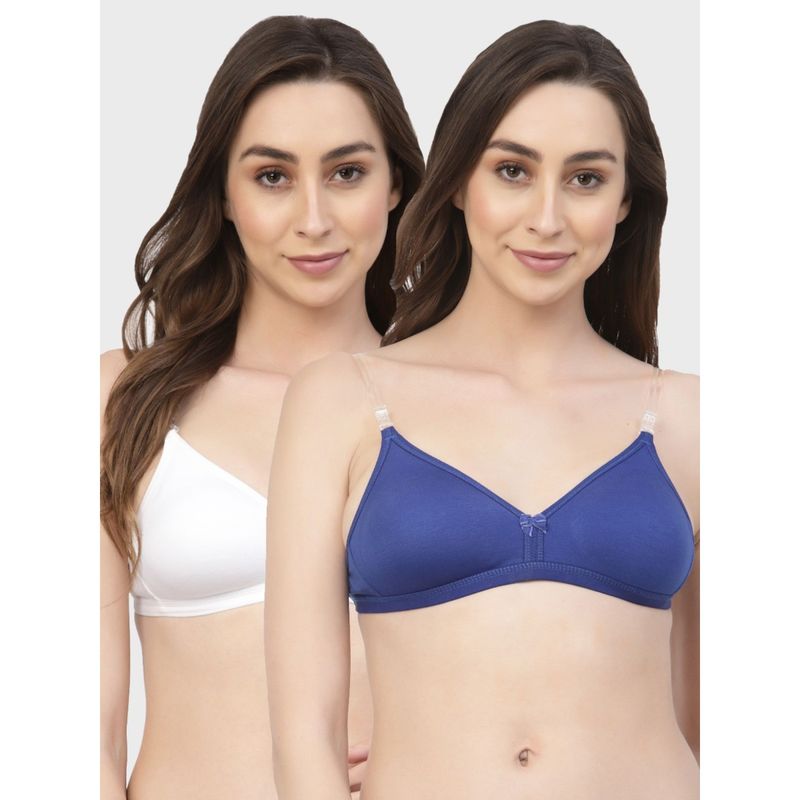 Floret Non Padded & Wire Free Medium Coverage Backless Bra (Pack of 2) (30B)