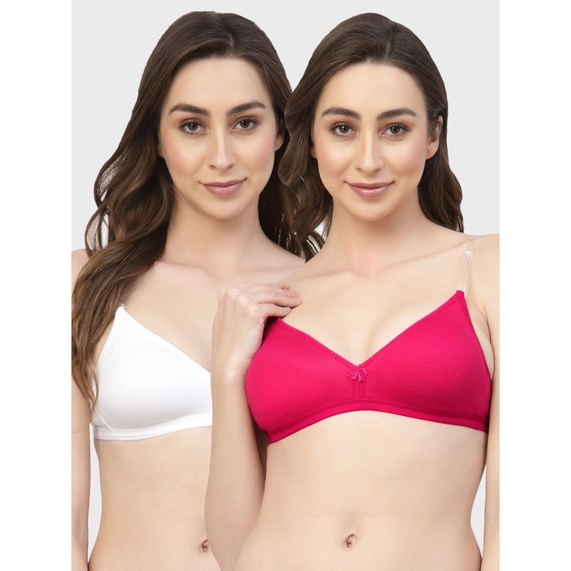 Floret Non Padded & Wire Free Medium Coverage Backless Bra (Pack of 2) (30B)