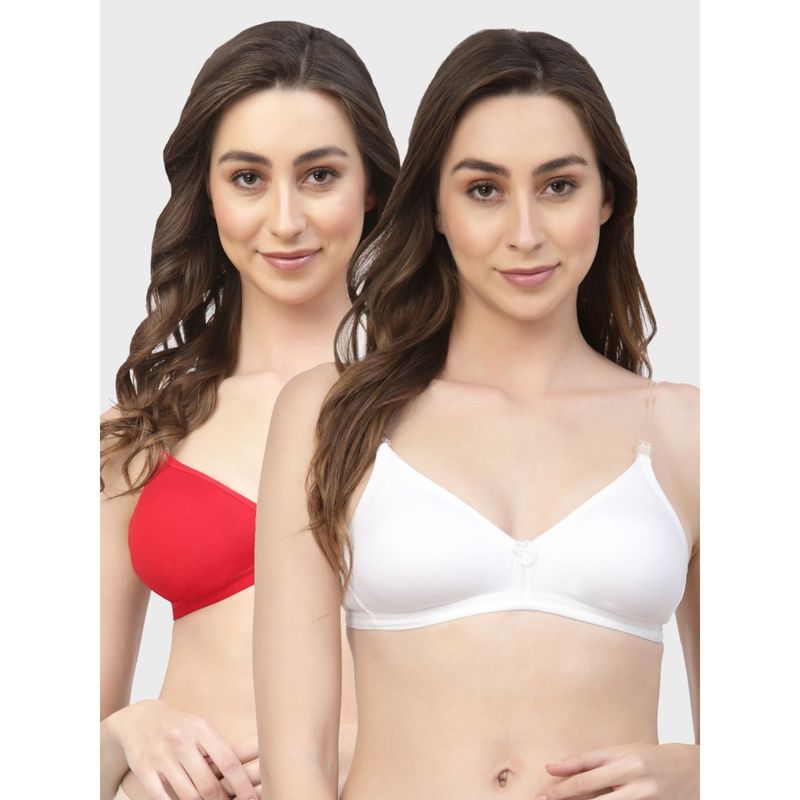 Floret Non Padded & Wire Free Medium Coverage Backless Bra (Pack of 2) (38B)