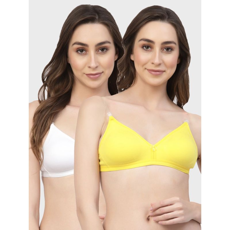 Floret Non Padded & Wire Free Medium Coverage Backless Bra (Pack of 2) (30B)