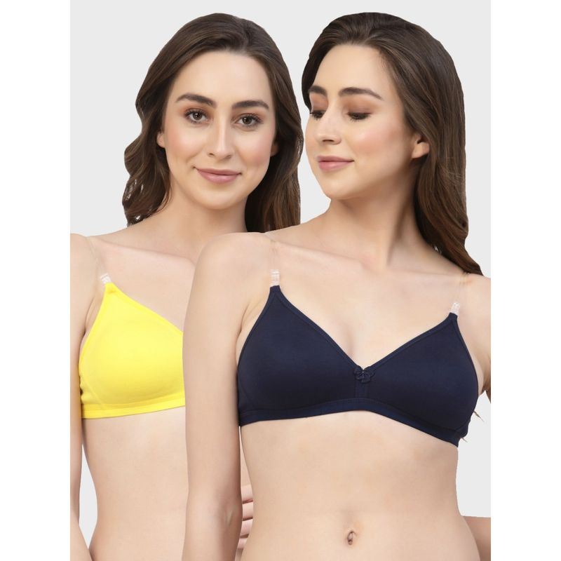 Floret Non Padded & Wire Free Medium Coverage Backless Bra (Pack of 2) (30B)
