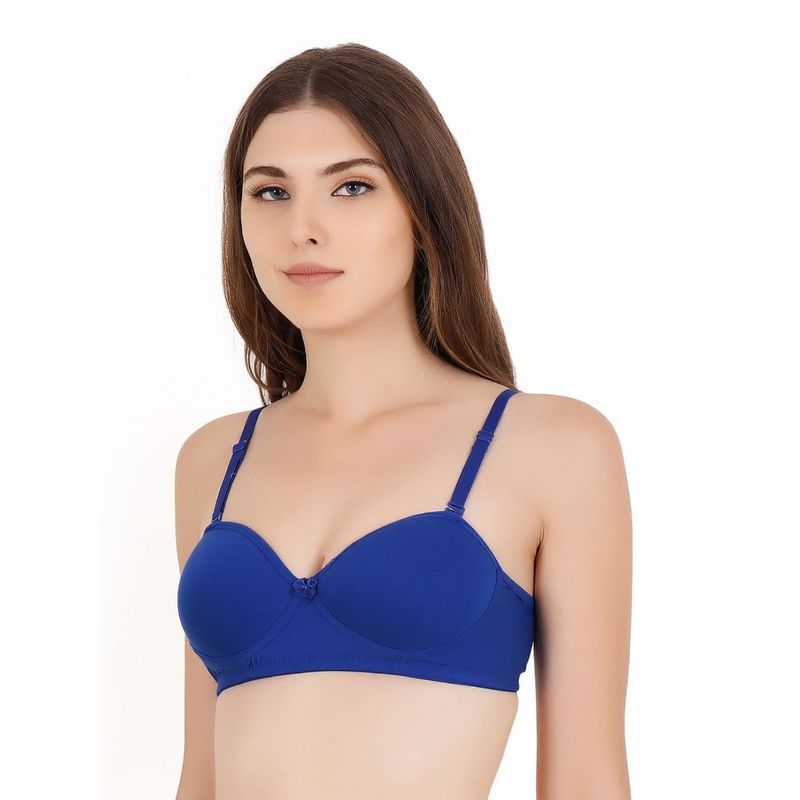 Floret Lightly Padded Demi Cup Bra Blue (34B)